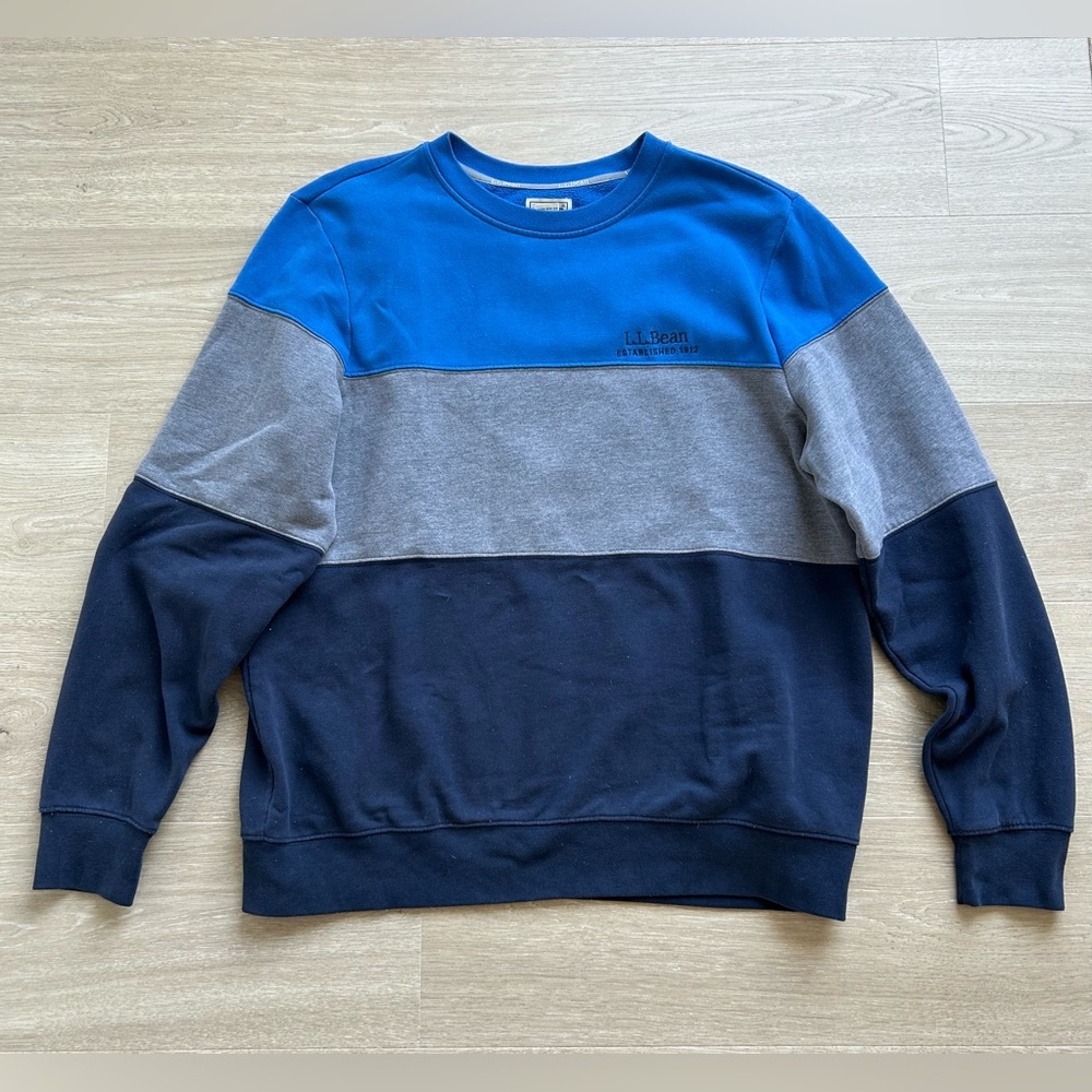 L.L. Bean Colour Block Crewneck Sweater